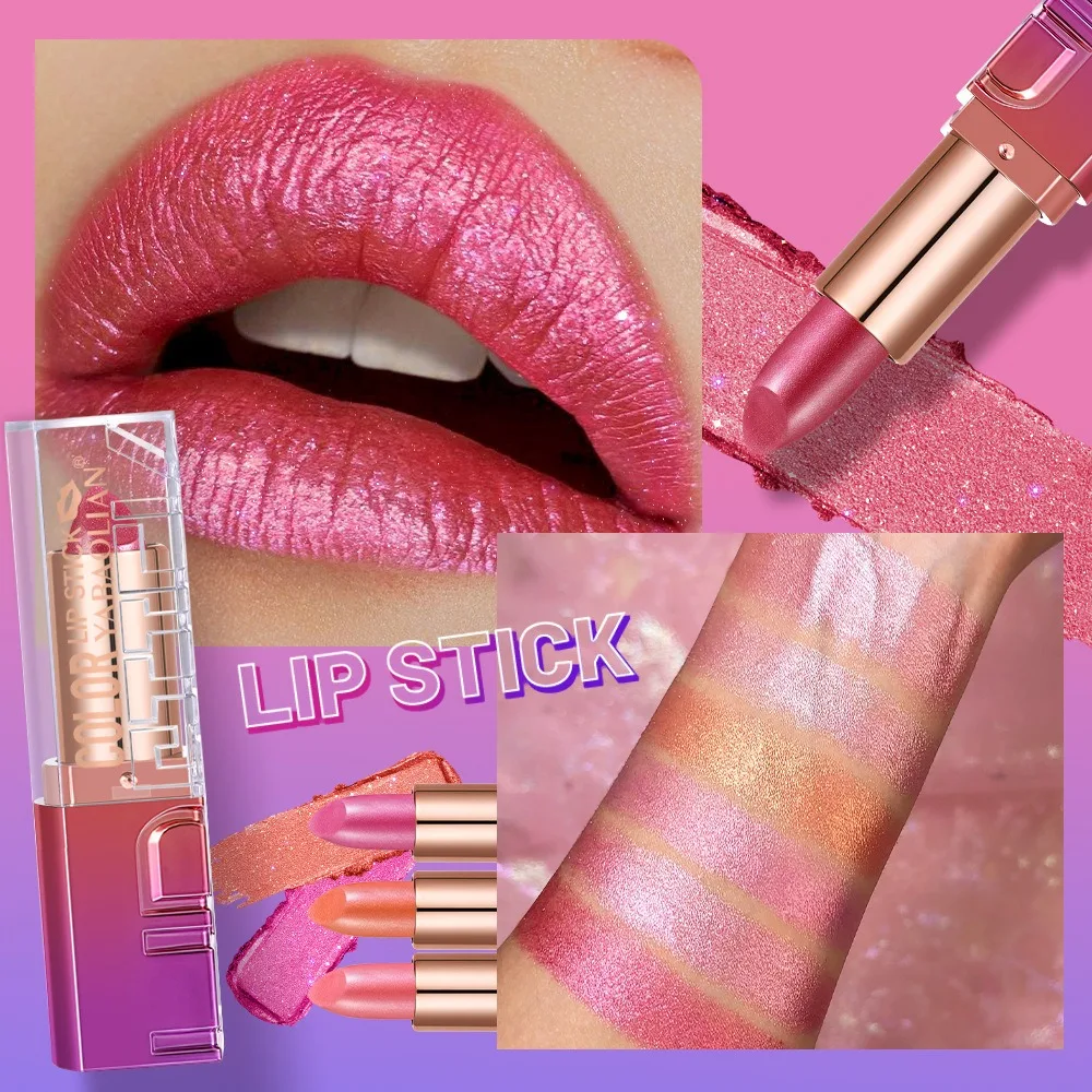 Schimmernder Perlglanz Lippenstift Mit Goldpartikeln Metallic_voghion.com
