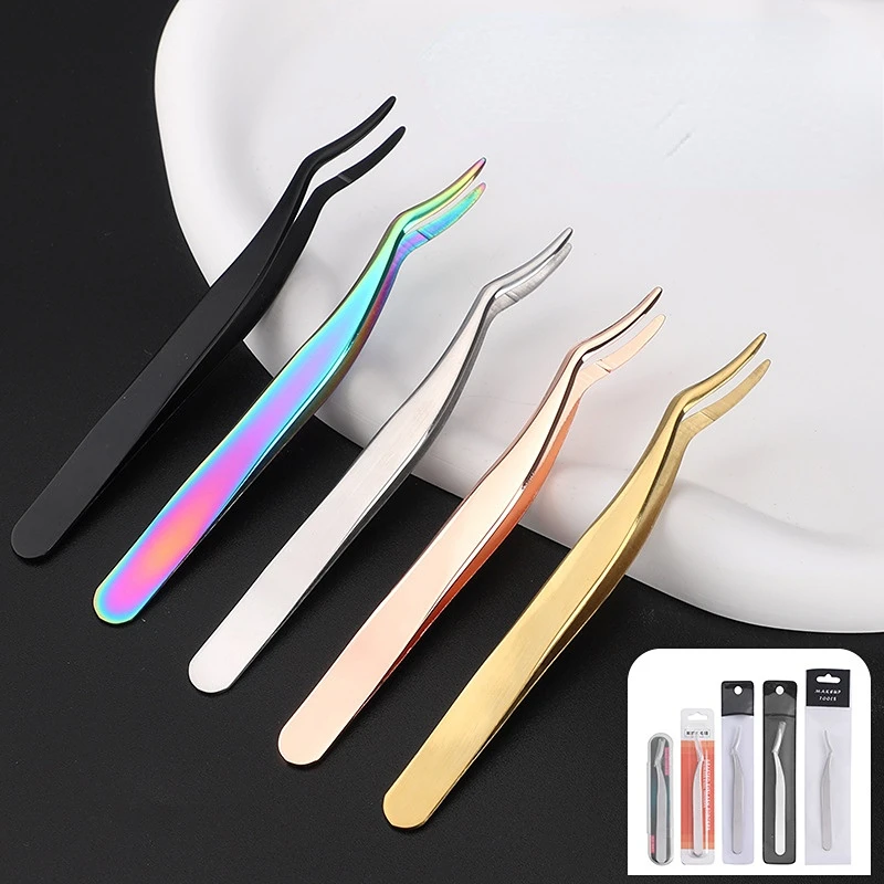 False Eyelash Tweezers Curler Stainless Steel Beauty Tools