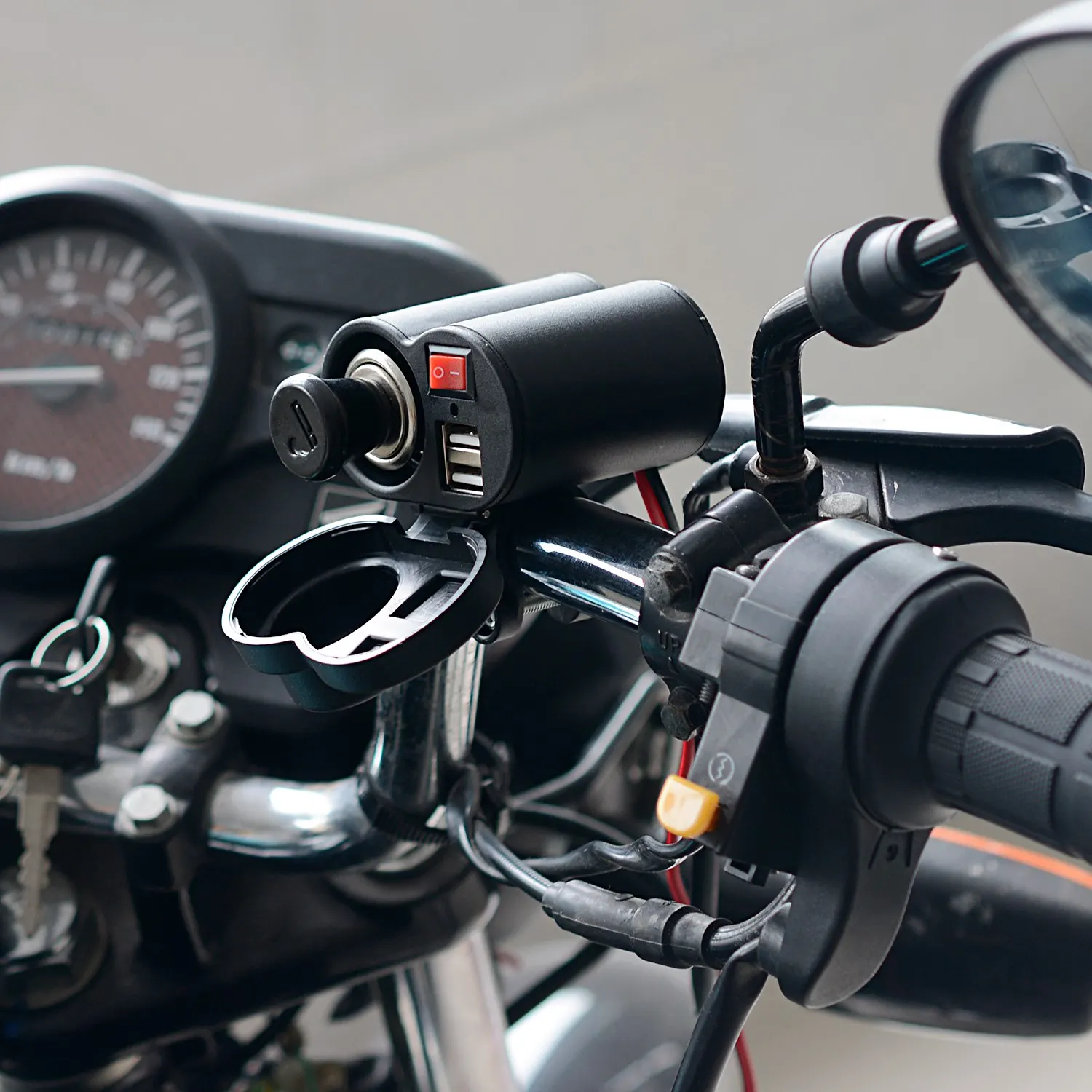 

Motorcycle USB Charger Phone 12V Cigar Lighter Socket Dual USB Motorcycle Lighter Socket Charger Waterproof