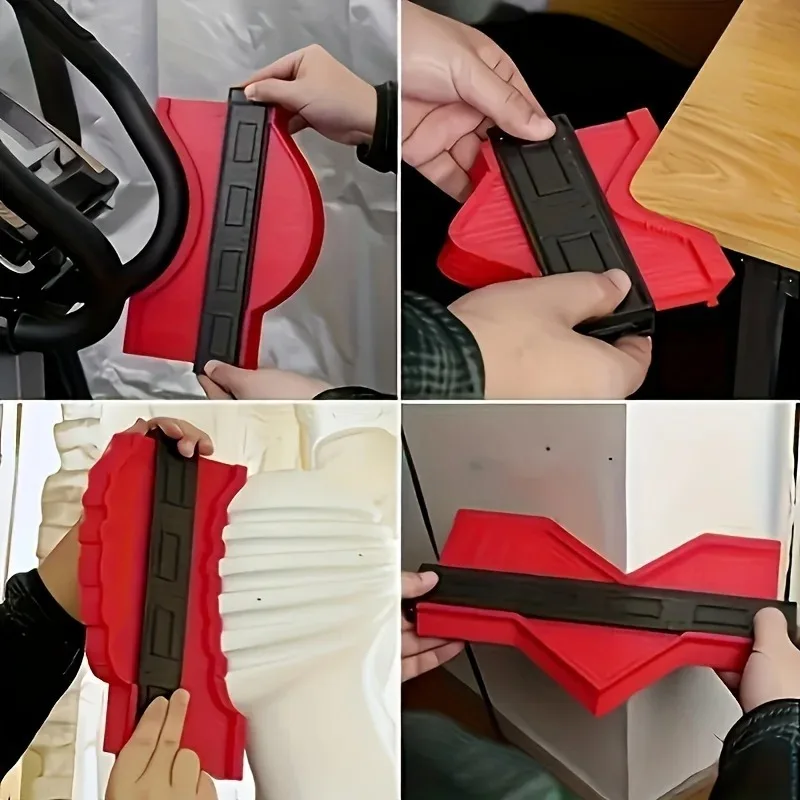 궁극의 윤곽 측정기, 다기능 플라스틱 자, 목공 측정에 적합