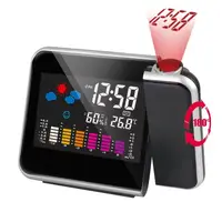 Smart LED Display Projection Alarm Clocks Adjustable Angle Wireless LED Digital Clock Backlight Weather Station Bedroom 4