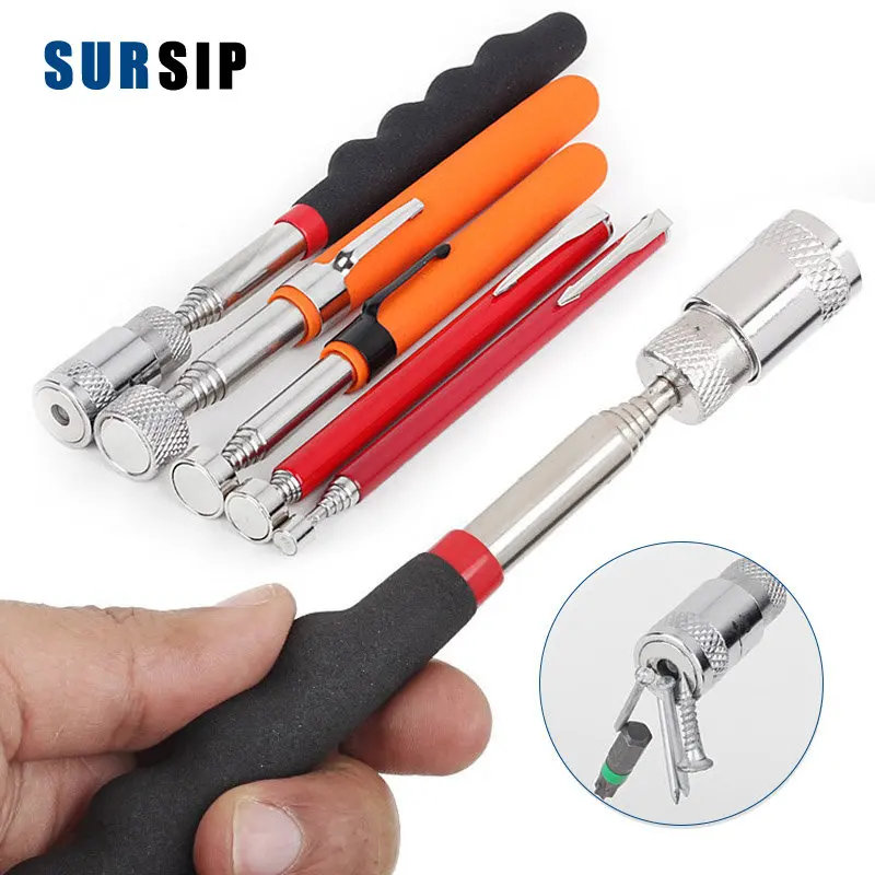 

1pc Mini Telescopic Magnetic Magnet Pen Portable Handy Tool Capacity For Picking Up Nut Bolt Extendable Pickup Rod Stick Tools