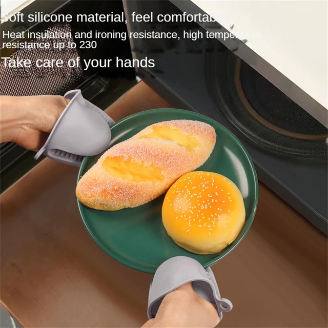 Silicone Oven Mitts Heat Resistant, Thickening Silicone Potholders For  Kitchen, Mini Oven Mitts Rubber Oven Glove, Kitchen Mittens Pinch Mitts,  Cute Cooking Mitts, Finger Protector Pot Holder For Cooking, Baking, Bbq,  Kitchen