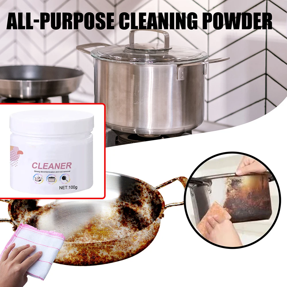 Household Cleaning Powder Multipurpose Efficient Cleaning Oil Stain Stove Faucet Range Hood Ceramic Tile Cleaner Kitchen