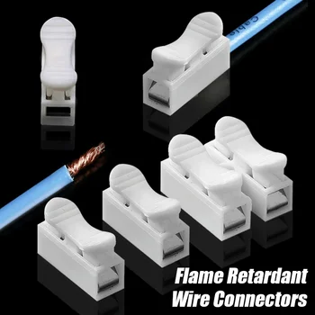 10/20/50pcs Quick Terminal Connector 1P 2P ตัวเชื่อมต่อสายเคเบิลฤดูใบไม้ผลิลวดการเชื่อมต่อเทอร์มินัล Terminal BLOCK CONNECTOR 1