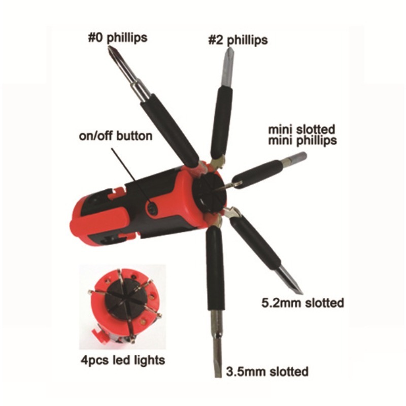 Multi-function Screwdriver Flashlight/Multi-function Flashlight/6-in-1 Screwdriver QC-19M Torx Screwdriver Set