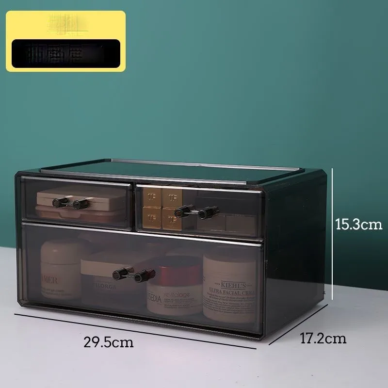 Desktop Cosmetics Storage Box Dust-proof Acrylic Lipstick Large Capacity Box Skincare Dressing Table Drawer Storage Rack ZF336 6