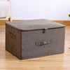 Cotton and Linen Storage Box Zipper Storage and Organization Box Fabric Covered Storage Box Folding and Sealing Box Underwear St 5