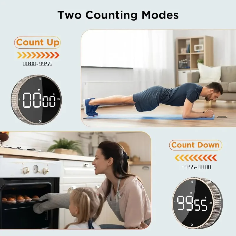 Magnetic Analog Kitchen Timer for Versatile Countdown Activities