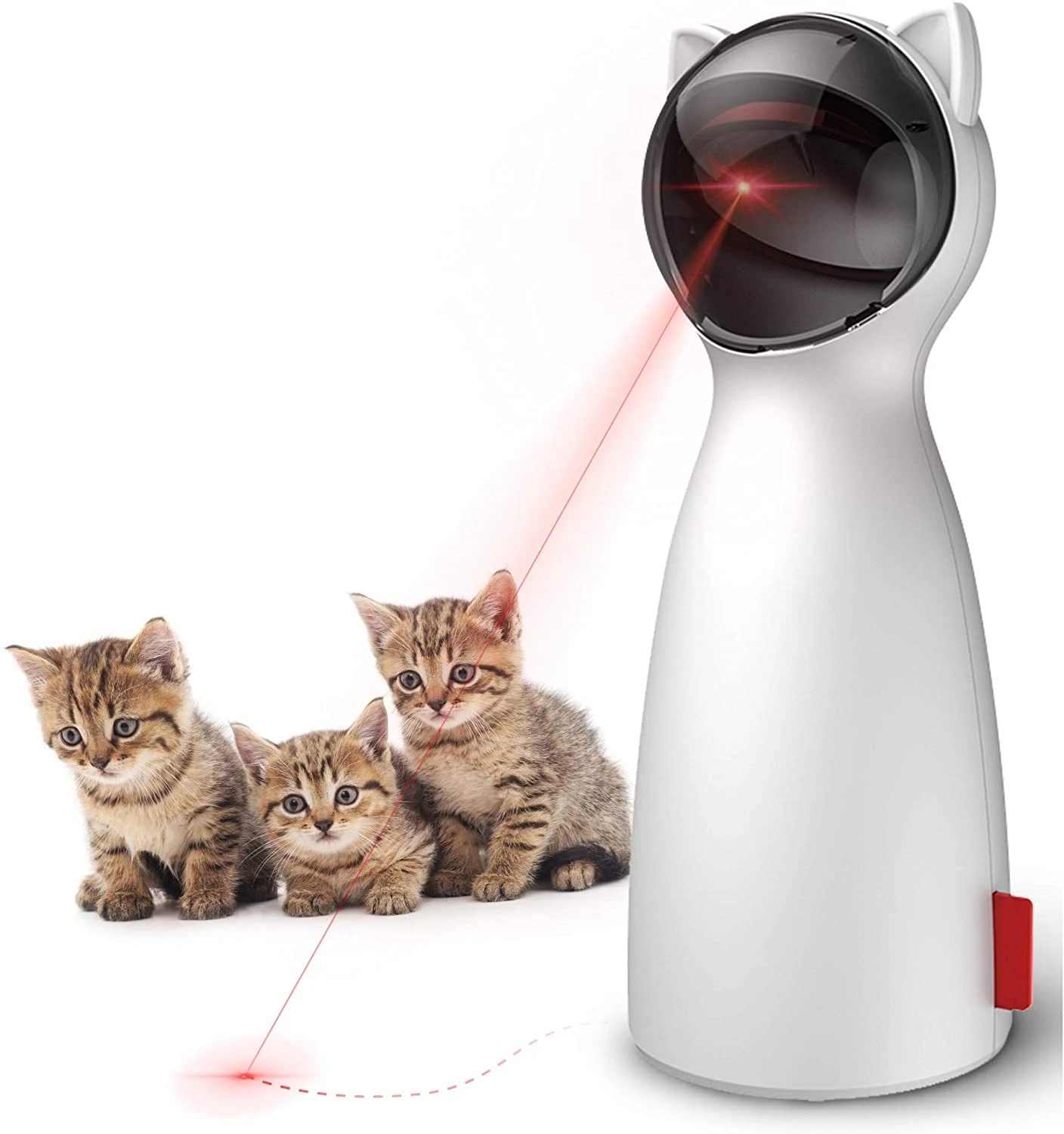 Cat Laser Toy Automatic,Interactive Toy for Kitten/Dogs - USB Charging,Placing High,5 Random Pattern,Automatic On/Off and Silent