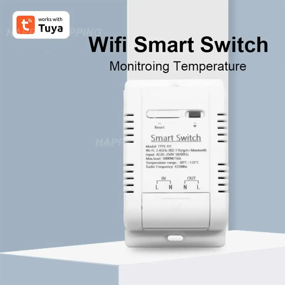 

/Tuya WiFi Smart Temperature Switch 16A 3000W with Energy Consumption Monitoring Thermostat For Alexa Home