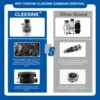 390W Continuous Feed Garbage Disposals with Induction AC Motor Sound Reduction, 1.45L High Effect Grinding Food Waste Disposer, 3