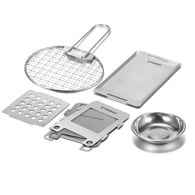 Tomshoo Fa Kályha Hátizsákos Égő W Alkohol Tálca Grill Háló Serpenyő Kültéri Kemping Túrázáshoz - Image 6