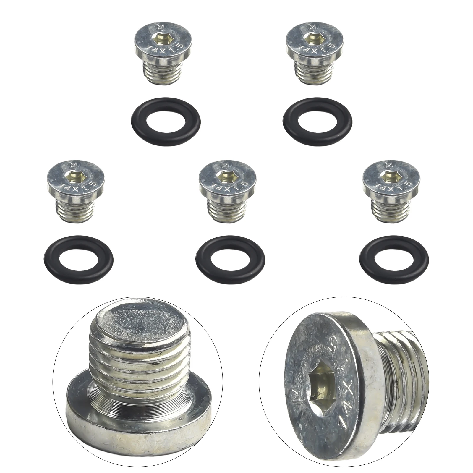 

Black+Silver Screw Drain Plug E90 Z8 E52 For BMW E39 E46 E60 Brand New Durable High Quality Practical Replacement