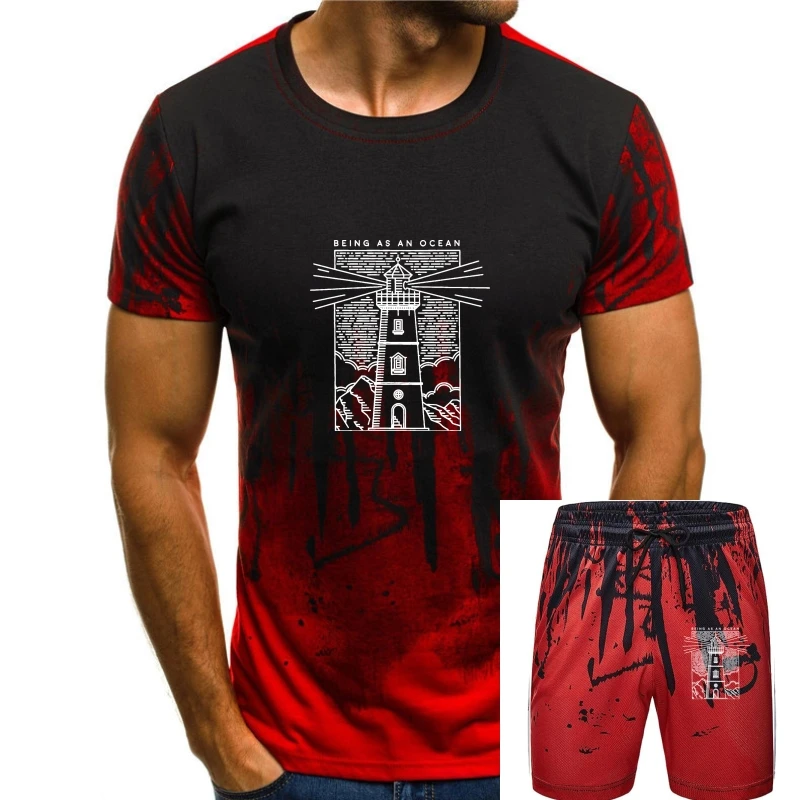 

Being As An Ocean Men's Lighthouse T Shirt Black New Arrival Male Tees Casual Boy Tshirt Tops Discounts