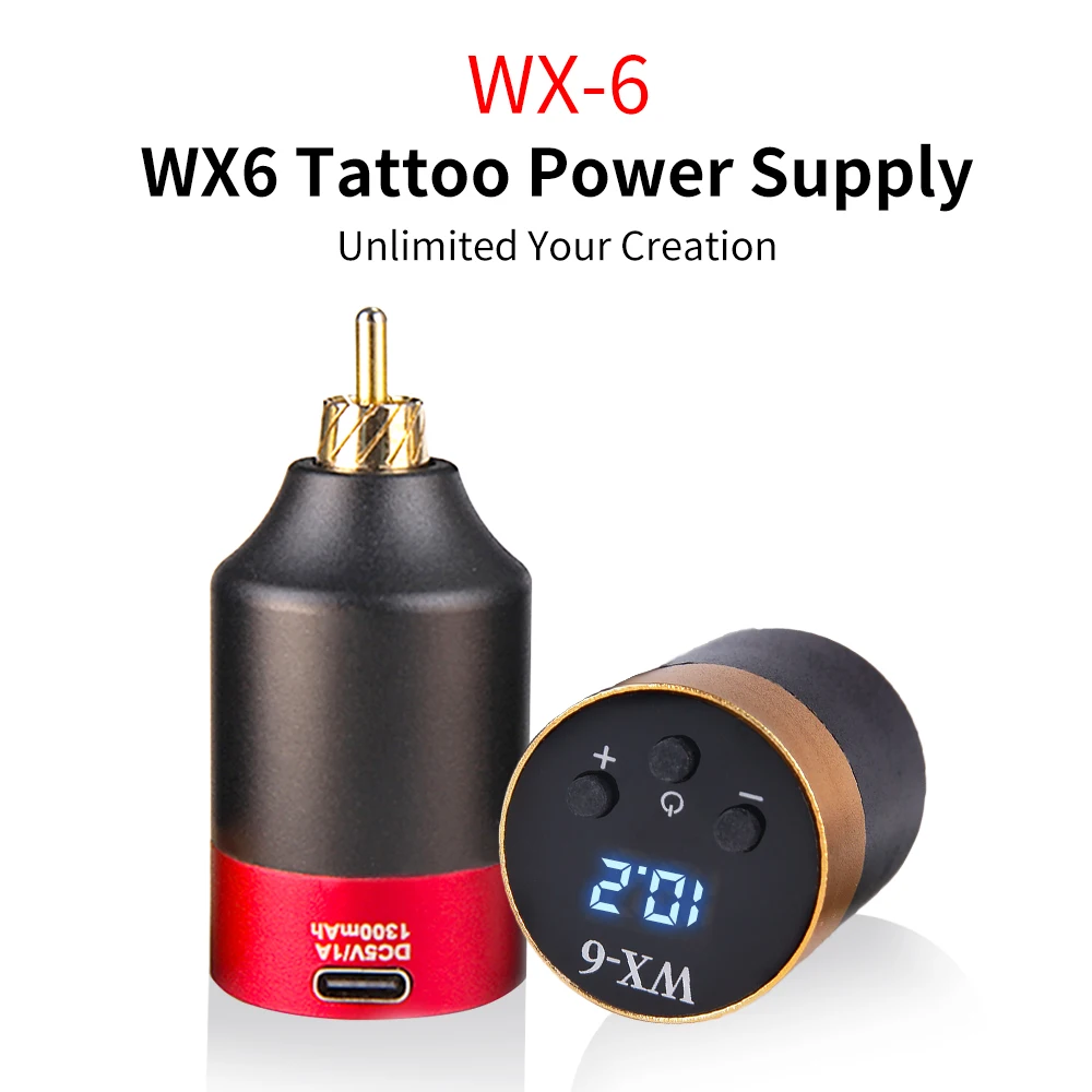 New Wireless Tattoo Battery Mini Power Supply LED Screen 1300 MAH For