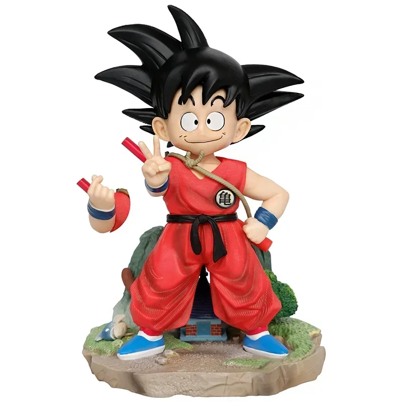 

19cm Dragon Ball Goku Childhood Son Goku Action Anime Figure Training Yeah Pvc Statue Model Collection Toy Ornamen Birthday Gift