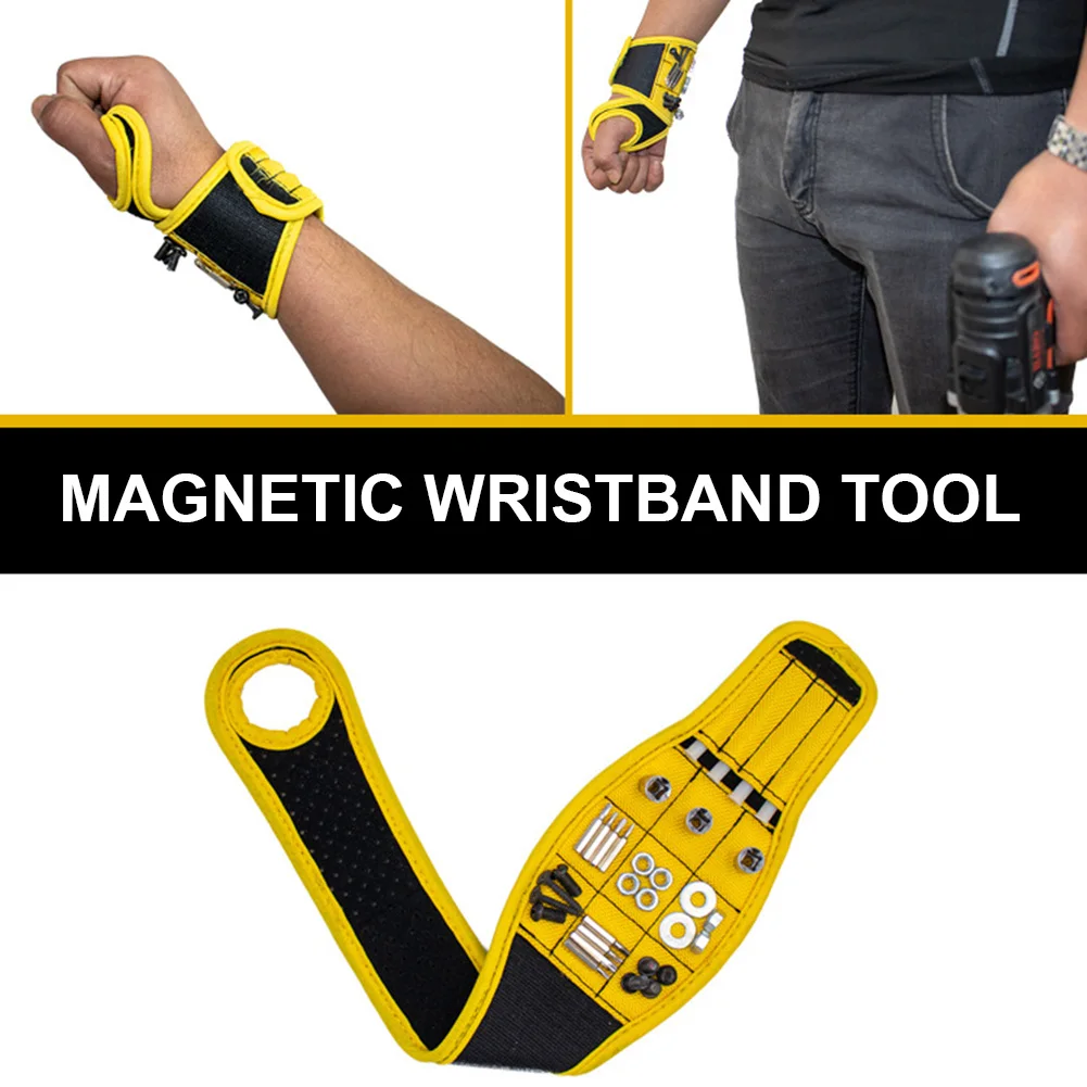 Unisex Magnetic Wristband Tool Holder  Holds Screws Nails ,Drill Bit Portable Belt Screw Holder Tool Storage Wrist Direct Sales rolling tool chest