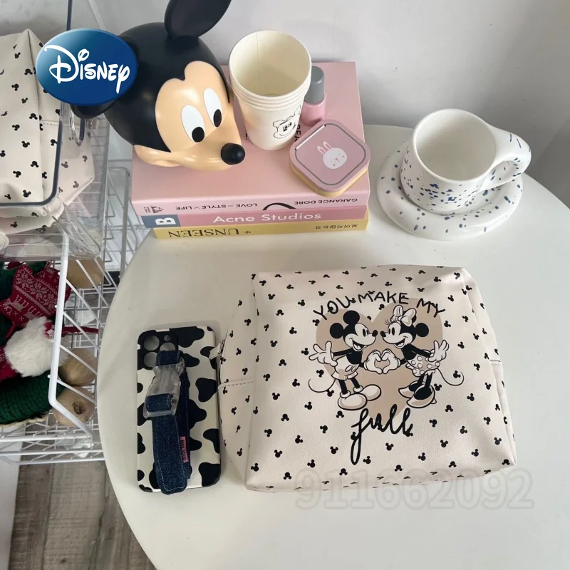 Disney Mickey New Women's Makeup Bag Luxury Brand Makeup Bag Cartoon Travel Storage Makeup Bag Large Capacity High Quality