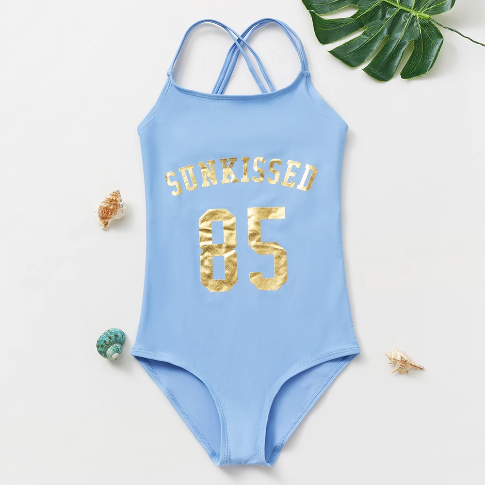 7-13Y Teenager Girls Swimsuit One Piece for Kid Girl