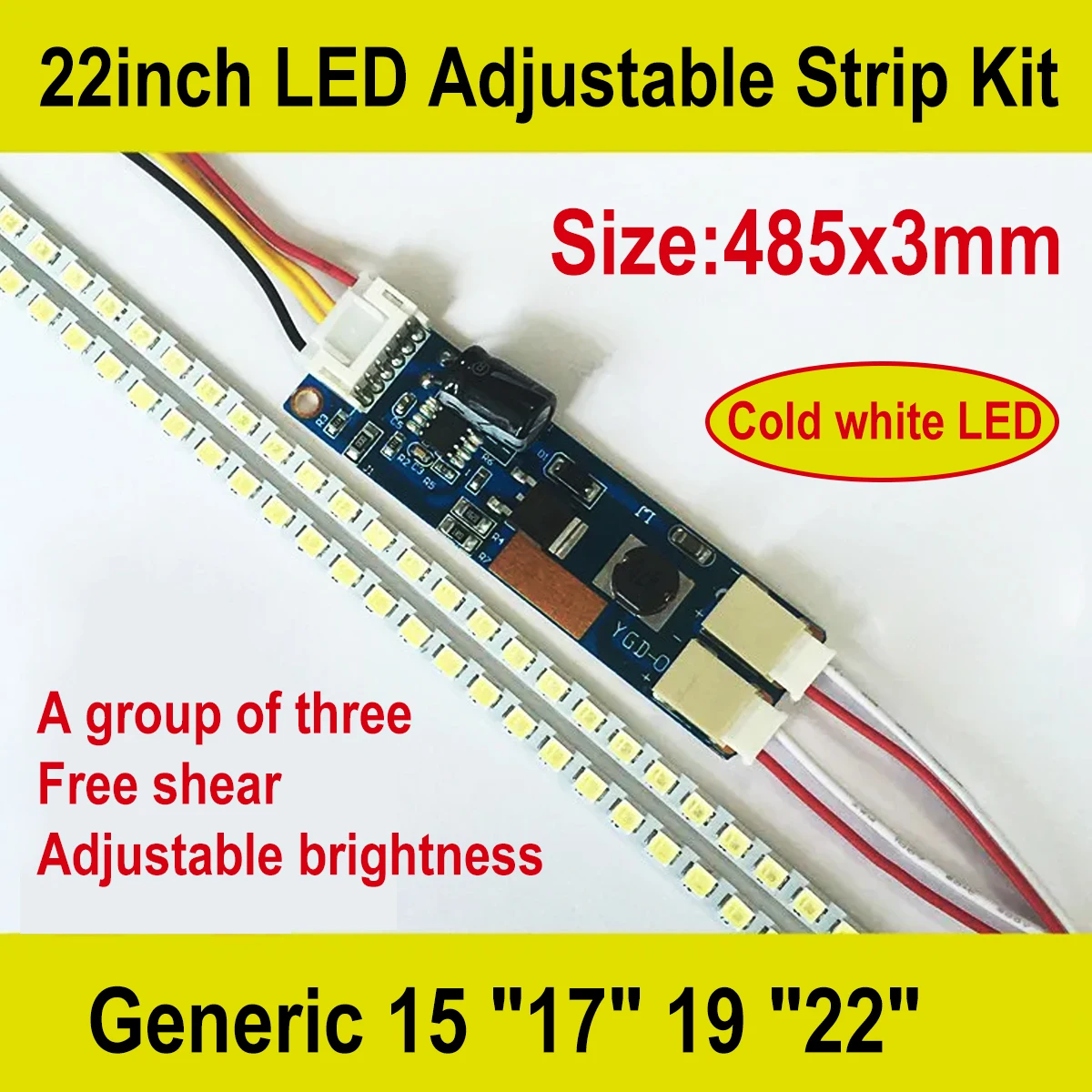 CCFL LCD ũ LED , 540mm LED Ʈ Ʈ ŰƮ,   , 24 ġ, 5 /Ʈ Ʈ