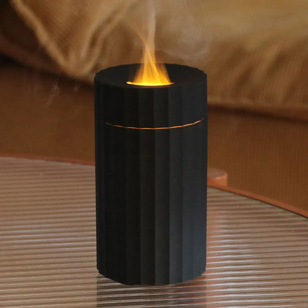 Colorful Flame Car Diffuser Humidifier Air Aroma Diffuser Humidifier 7 Flame Colors USB Aroma for Home Office Bedroom