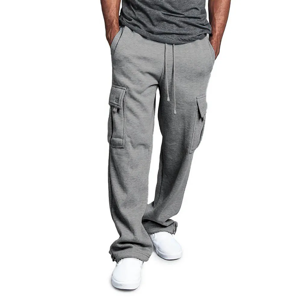 Men Casual Pants Spring Autumn Cargo Jogger Pants Hip Hop Streetwear Trousers Multi Pocket Solid Overalls Loose Male_voghion.com