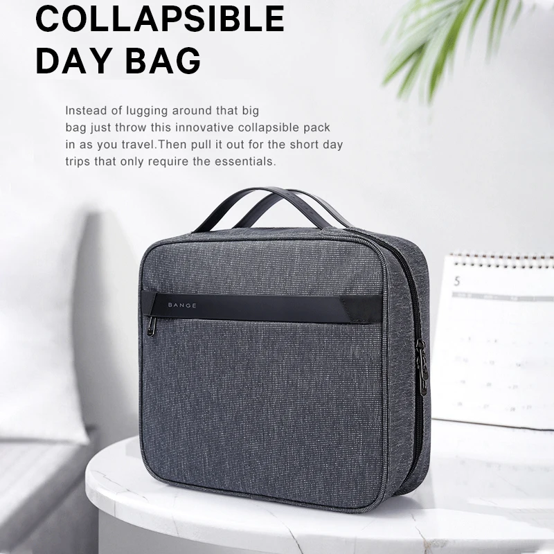 BANGE Hanging Men toiletry bag Waterproof wet and dry separation Convenient travel folding women's storage bag Cosmetics handbag 2