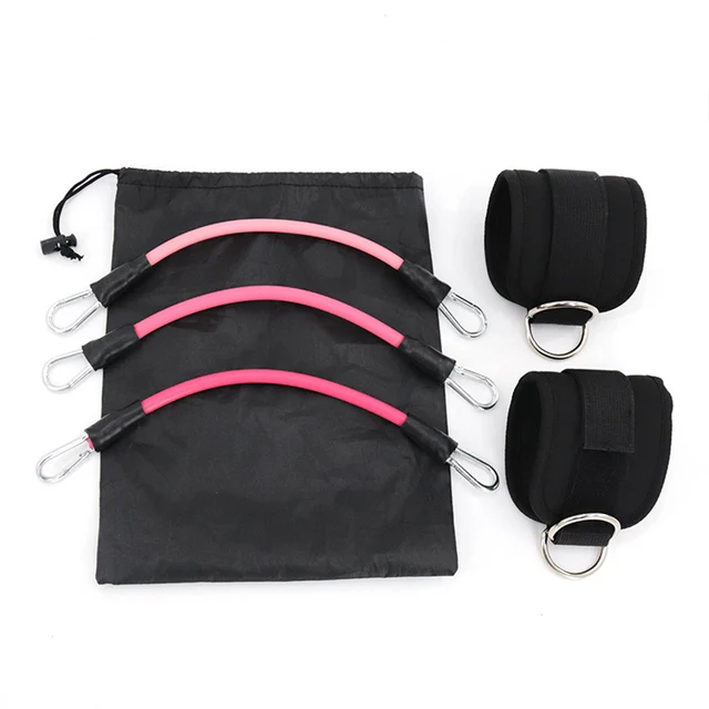 TPE Resistance Bands Ankle Straps Fitness Set D-Ring Support Ankle Cuffs Yoga Gym Equipment Guard Leg Strength Safety Extensions 6