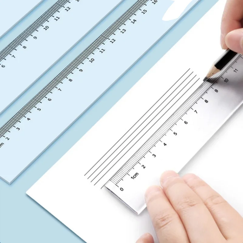 Plastic Straight Ruler 20cm 30cm 40cm 50cm 1pc