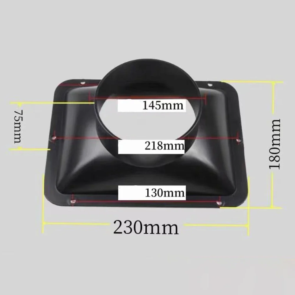 Flange Connector Duct Pipe Connector Long Duct Fan Hose Adapter Wall Flange Vent Connector Kitchen Hood Ventilation Range Hood Flange Fan Flanges Vents