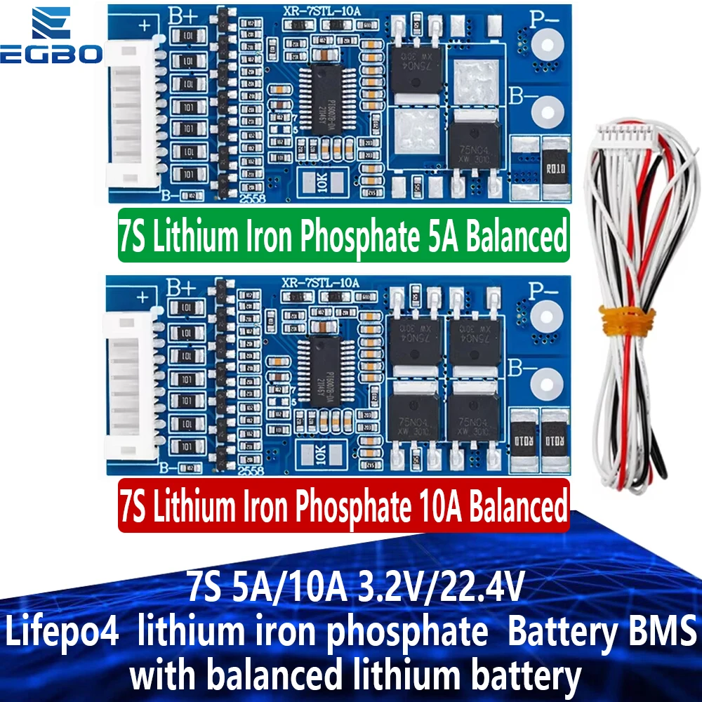 Enhanced Lithium Iron Phosphate Battery BMS with Balanced Protection and Cable
