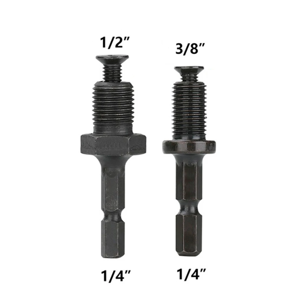 

Drill Chuck Adaptor 1/4" Hex Shank Adapter To 1/2" 3/8" Male Thread Electric Drill Bits Collet Quick-Change Converter