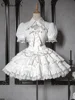 Lolita Style JSK Dress Gothic Bow Slim Spaghetti Strap Pettiskirt Sweet Girl Women's Mini Dresses and Small Waistcoat Two Pieces 1