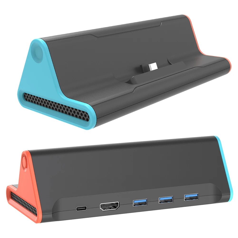 For Switch 2 Game Console 4K TV Docking Station 2/1PCS HD Video Converter Dock With HDTV USB3.0 Type-C Port Gaming Accessories