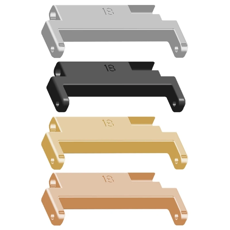 

For 18mm-20mm Smartwatch Accessory Strap Metal Link Head GrainsAttachment Adjustable Connector Adapter Replacement 2pcs