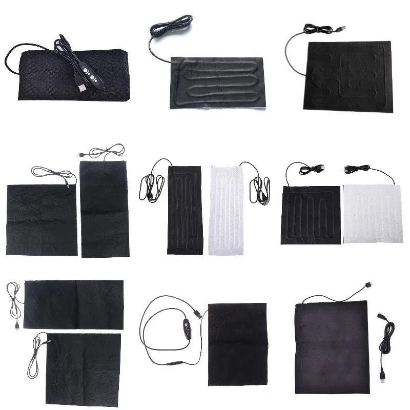 Heating Pad 1/2pcs Carbon Fiber Heating Pad Hand Warmer USB Heating Film Electric Winter Infrared Fever Heat Mat