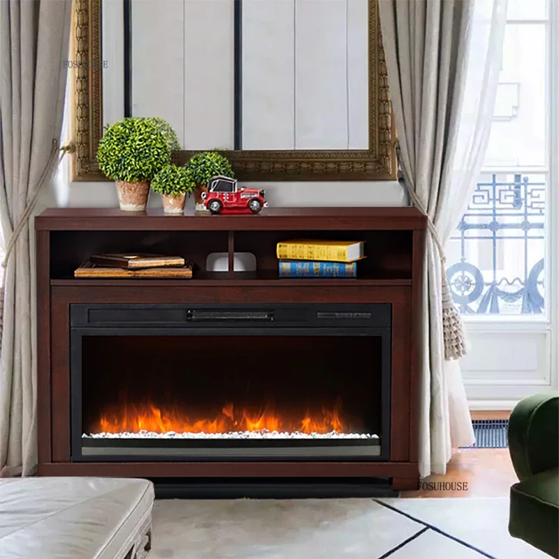 Electric Fireplaces Heater Decoration Fireplace Simulation Flame Electric Fireplace with 3D Flame Heater for Heating H
