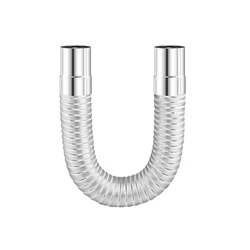 1Pc Wood Stove Pipe Stretching Gas Water Heater Exhaust Pipes Stainless Steel Smoke Aluminum Foil Retractable Hose Exhaust Pipe