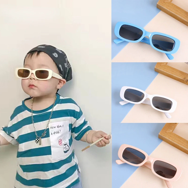 Small Rectangle Kids Sunglasses Boy Girls Square Frame Sun Glasses Children Baby Summer UV400 Protection &oacute;culos De Sol Infantil