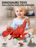 Dinosaur model toys, toy dinosaurs that can eat eggs, lay eggs, and swing walking, suitable for boys, girls' birthday gift toys 1