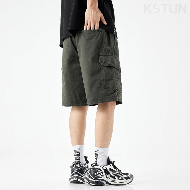 2024 Summer Men's Shorts Pants Men Loose Fit Baggy Cargo Shorts For Man Outdoor Streetwear Casual