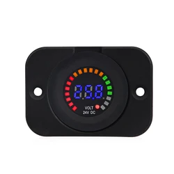Multicolor LED Digital Voltmeter & Battery Tester (1 set 24v)