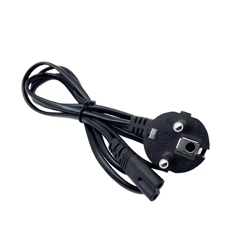 EU Euro Power Cord Plug IEC C13 Adapter Extension Cable For Desktop PC Monitor Printer LG TV Projector 1.2M plug adapter power cord