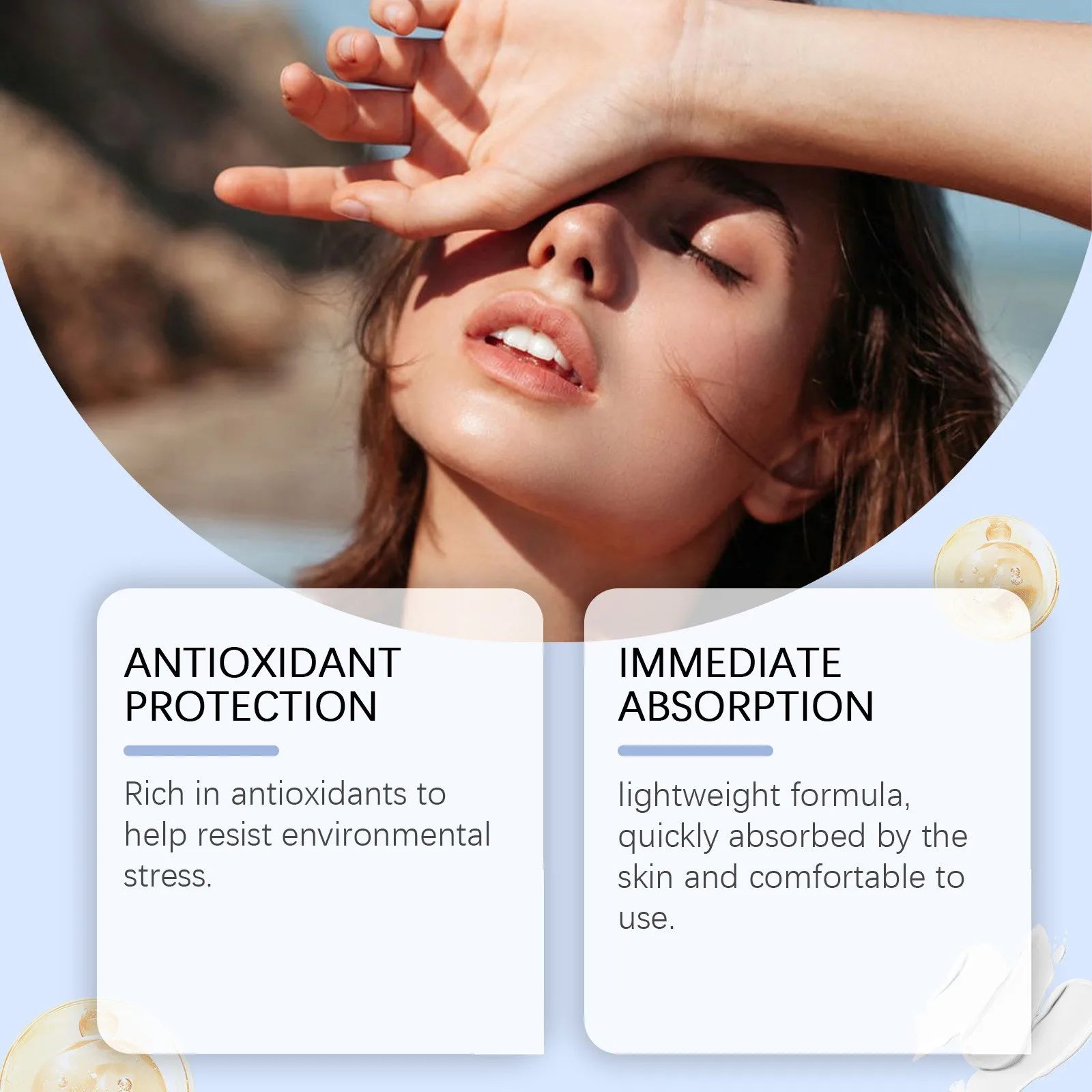Sunscreen Cream Sunblock Skin Protective Spf50+ Moisturizing Refreshing Waterproof Brightning Face Isolation Uv Protector Cream