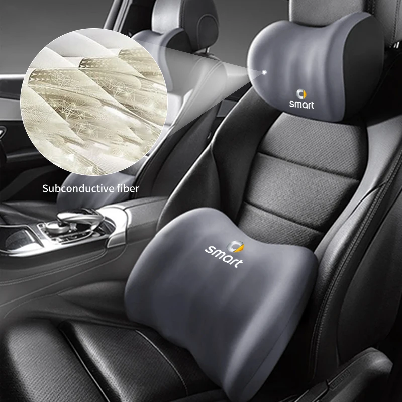 Poggiatesta Per Auto Cuscino Lombare Schienale Cuscino Lombare Cuscino Per Collo Auto Per Smart Fortwo Forfour Crossblade City Cabrio City-Coupe