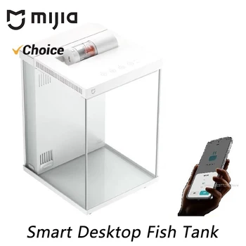 Acquario da Tavolo Intelligente Mijia 10L, Vasca per Pesci Smart con Controllo App, Alimentazione Programmabile, Filtrazione Professionale, Compatibile con Mi Home, Senza Montaggio, Bianco