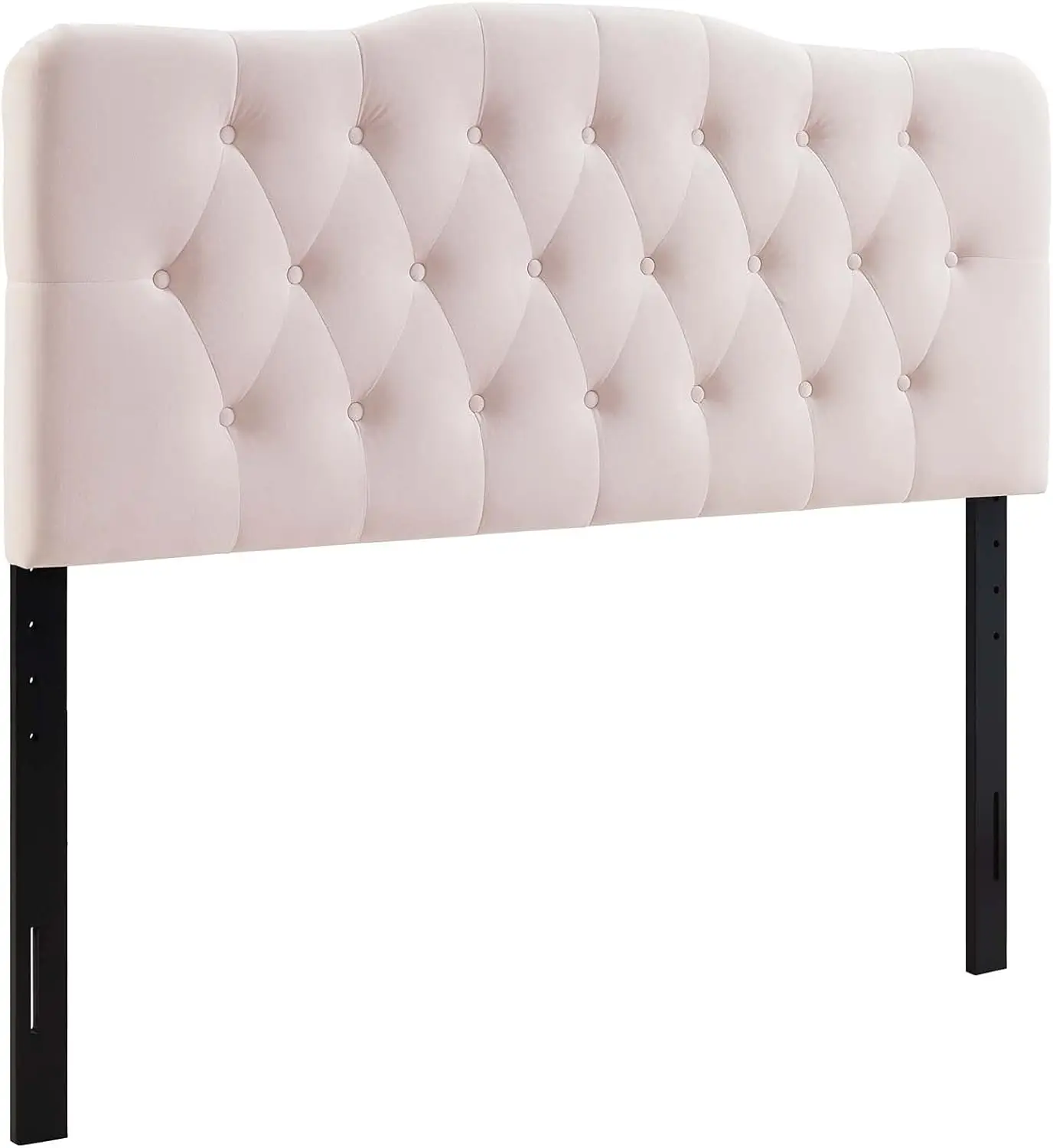 USA Annabel Diamond Tufted Performance Velvet Queen Headboard in Pink