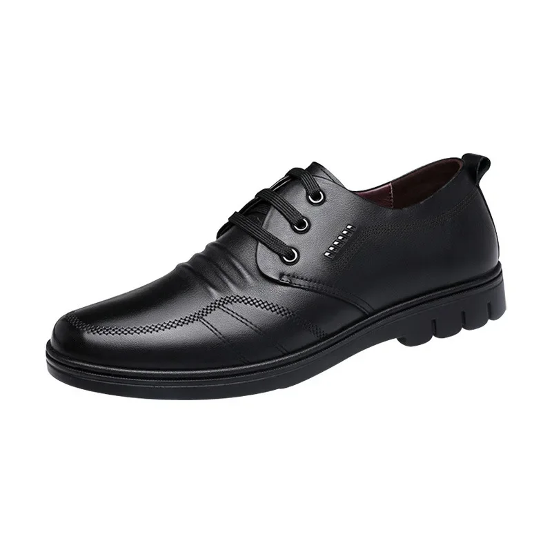 Leather Shoes Men's New Business Formal Shoes for Men Autumn Breathable Men's British Korean Pointed Toe Wedding Groomsmen Shoes 6