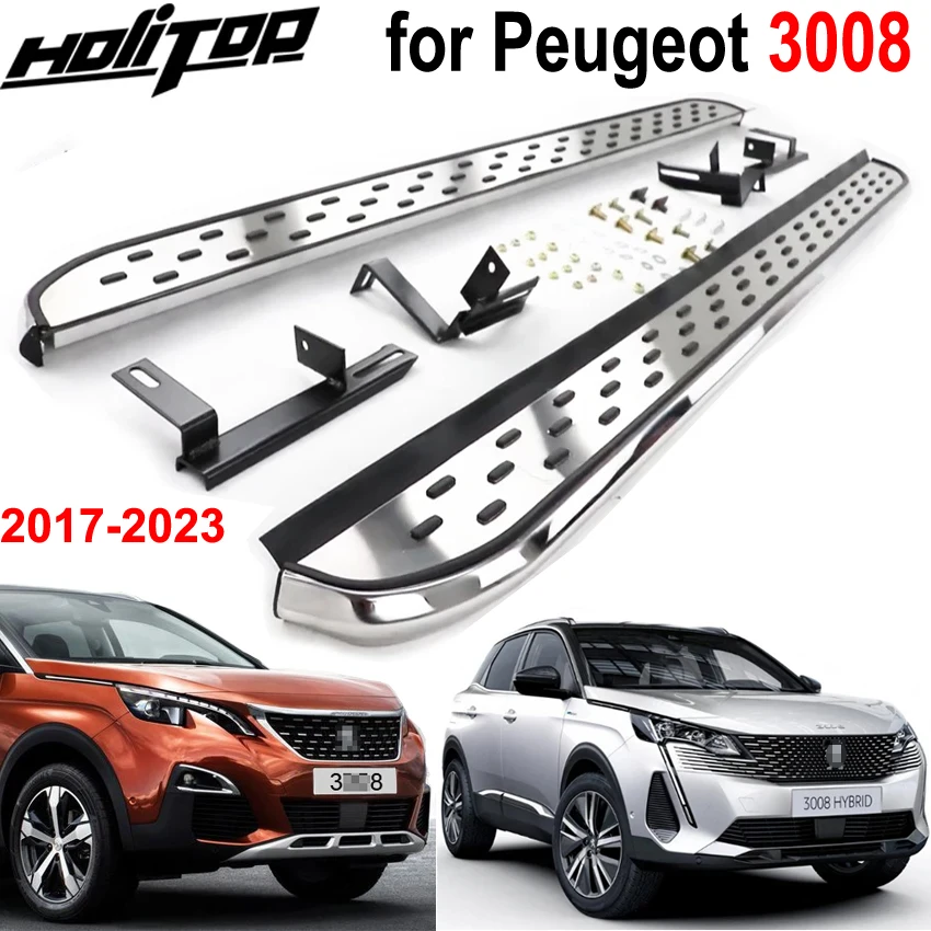Pedane Laterali Auto GCACE Per Peugeot 3008 2017-2022 - Gradini In Alluminio E ABS, Protezione Portiere - Foto 7